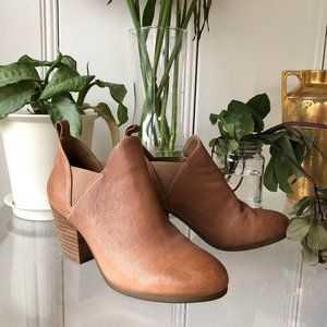 Aerosoles Ankle Bootie, Brown Leather, Sz 7.5